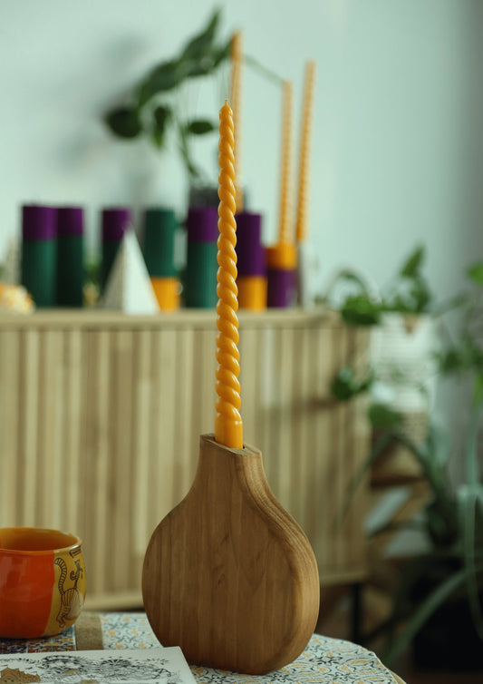 Twist | Handmade Soywax Pillar Candle - House of Dhara