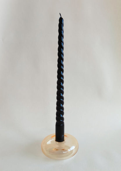 Twist in Black | Handmade Soy wax Pillar Candle - House of Dhara